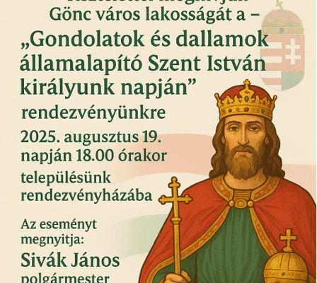 Az augusztus 20-i rendezvény plakátja