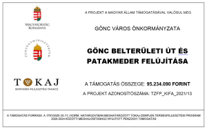 PÁLYÁZAI INFORMÁCIÓS TÁBLA