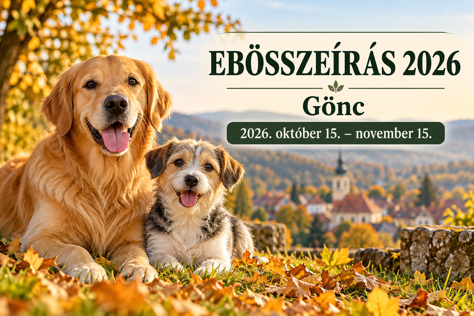 Ebösszeírás Göncön 2026. október 15. és november 15. között